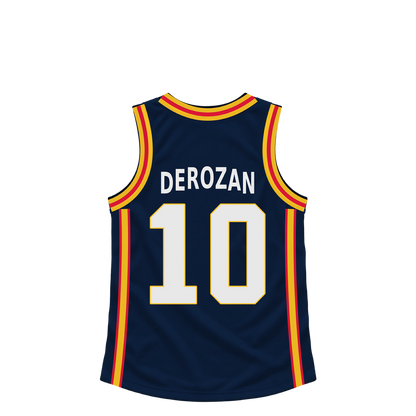 Denver Nuggets jersey keychain — DeMar DeRozan #10. Exact saved player artwork preview.