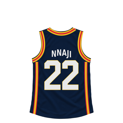 Denver Nuggets jersey keychain — Zeke Nnaji #22. Exact saved player artwork preview.