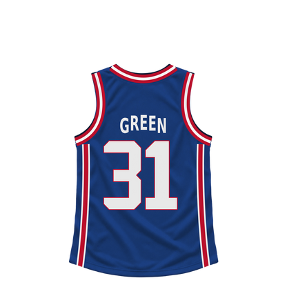 Detroit Pistons jersey keychain — Javonte Green #31. Exact saved player artwork preview.