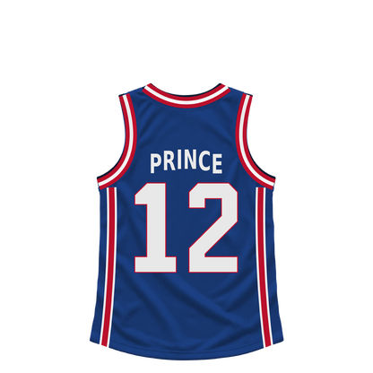 Detroit Pistons jersey keychain — Taurean Prince #12. Exact saved player artwork preview.