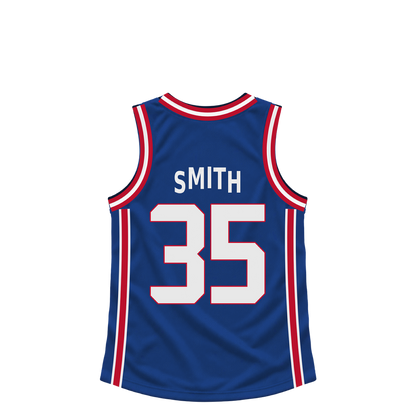 Detroit Pistons jersey keychain — Tolu Smith #35. Exact saved player artwork preview.