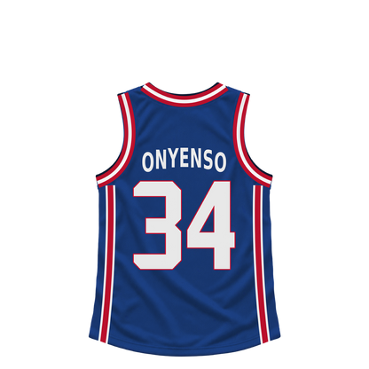 Detroit Pistons jersey keychain — Ugonna Onyenso #34. Exact saved player artwork preview.