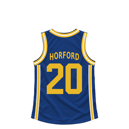 Golden State Warriors jersey keychain — Al Horford #20. Exact saved player artwork preview.