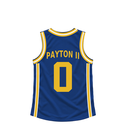 Golden State Warriors jersey keychain — Gary Payton II #0. Exact saved player artwork preview.