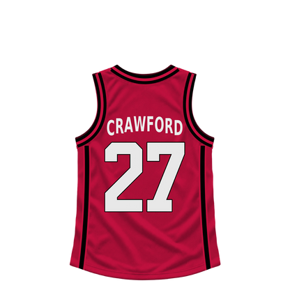 Houston Rockets jersey keychain — Isaiah Crawford #27. Exact saved player artwork preview.