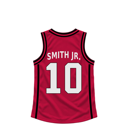 Houston Rockets jersey keychain — Jabari Smith Jr. #10. Exact saved player artwork preview.
