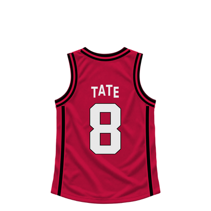 Houston Rockets jersey keychain — Jae'Sean Tate #8. Exact saved player artwork preview.