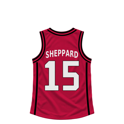 Houston Rockets jersey keychain — Reed Sheppard #15. Exact saved player artwork preview.