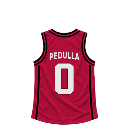 Houston Rockets jersey keychain — Sean Pedulla #0. Exact saved player artwork preview.