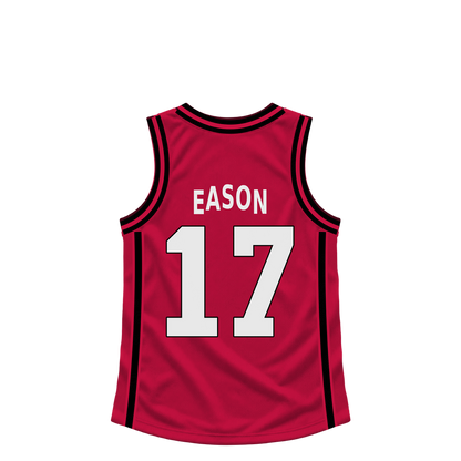 Houston Rockets jersey keychain — Tari Eason #17. Exact saved player artwork preview.