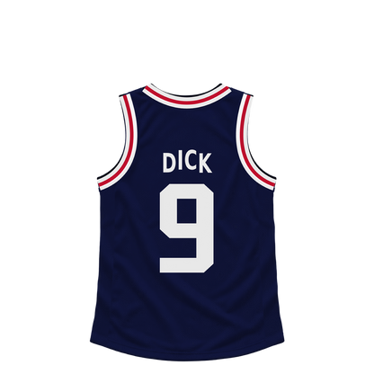 La Clippers jersey keychain — Gradey Dick #9. Exact saved player artwork preview.