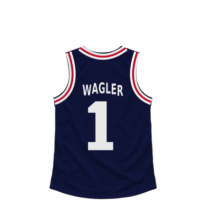 La Clippers jersey keychain — Keaton Wagler #1. Exact saved player artwork preview.