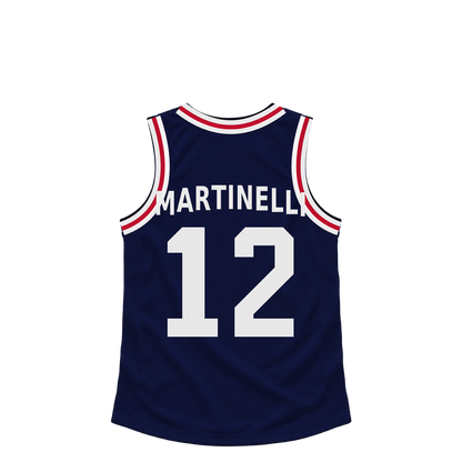 La Clippers jersey keychain — Nick Martinelli #12. Exact saved player artwork preview.