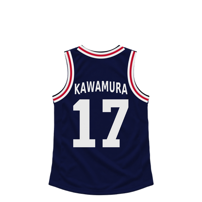 La Clippers jersey keychain — Yuki Kawamura #17 — Earlier design. Exact saved player artwork preview.