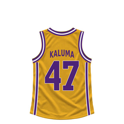 Los Angeles Lakers jersey keychain — Arthur Kaluma #47. Exact saved player artwork preview.
