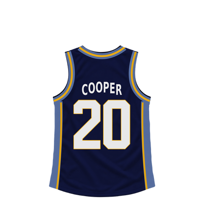 Memphis Grizzlies jersey keychain — Carson Cooper #20. Exact saved player artwork preview.