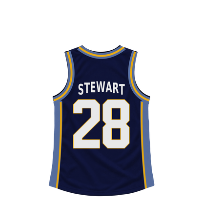 Memphis Grizzlies jersey keychain — Isaiah Stewart #28. Exact saved player artwork preview.