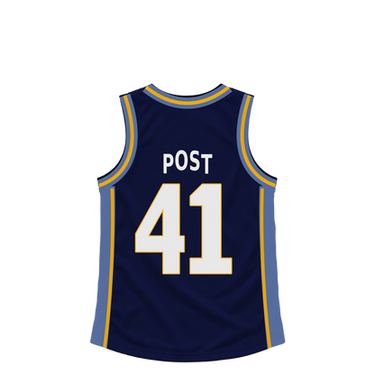 Memphis Grizzlies jersey keychain — Quinten Post #41. Exact saved player artwork preview.