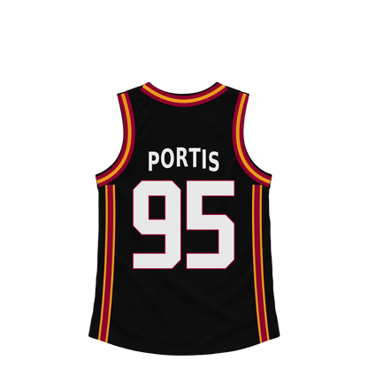 Miami Heat jersey keychain — Bobby Portis Jr. #95. Exact saved player artwork preview.