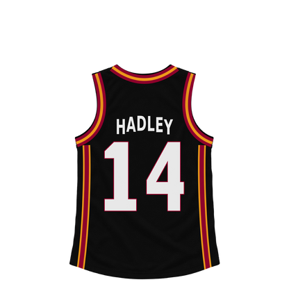 Miami Heat jersey keychain — J'Vonne Hadley #14 — Earlier design. Exact saved player artwork preview.