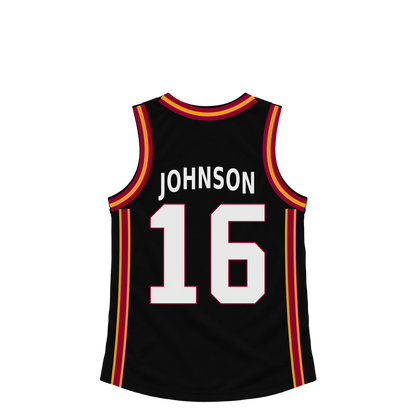 Miami Heat jersey keychain — Keshad Johnson #16. Exact saved player artwork preview.