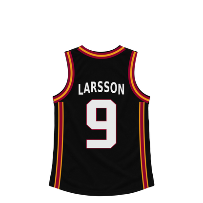 Miami Heat jersey keychain — Pelle Larsson #9. Exact saved player artwork preview.