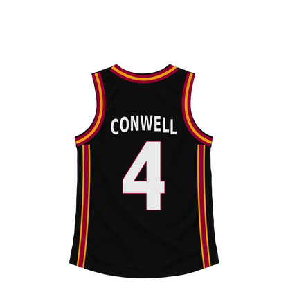 Miami Heat jersey keychain — Ryan Conwell #4. Exact saved player artwork preview.