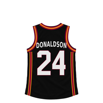 Miami Heat jersey keychain — Tre Donaldson #24. Exact saved player artwork preview.