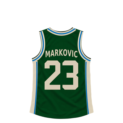 Milwaukee Bucks jersey keychain — Bogoljub Markovic #23. Exact saved player artwork preview.