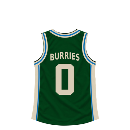 Milwaukee Bucks jersey keychain — Brayden Burries #0. Exact saved player artwork preview.