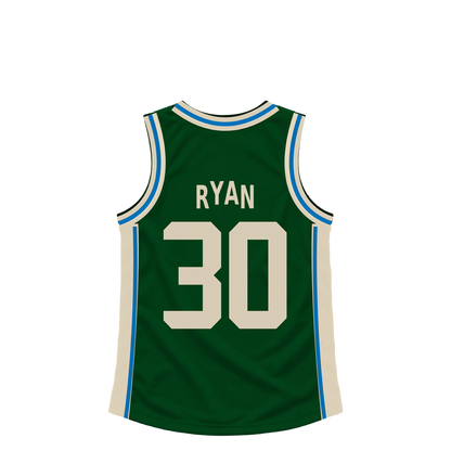 Milwaukee Bucks jersey keychain — Cormac Ryan #30. Exact saved player artwork preview.