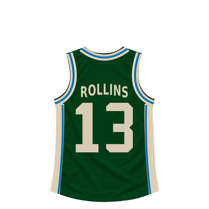 Milwaukee Bucks jersey keychain — Ryan Rollins #13. Exact saved player artwork preview.