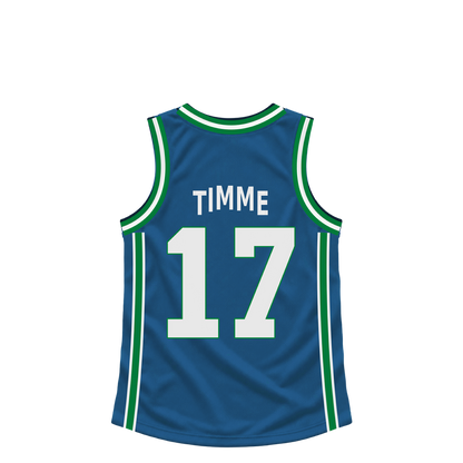 Minnesota Timberwolves jersey keychain — Drew Timme #17. Exact saved player artwork preview.
