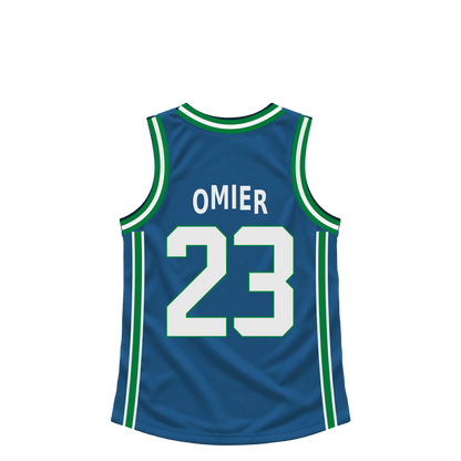 Minnesota Timberwolves jersey keychain — Norchad Omier #23. Exact saved player artwork preview.