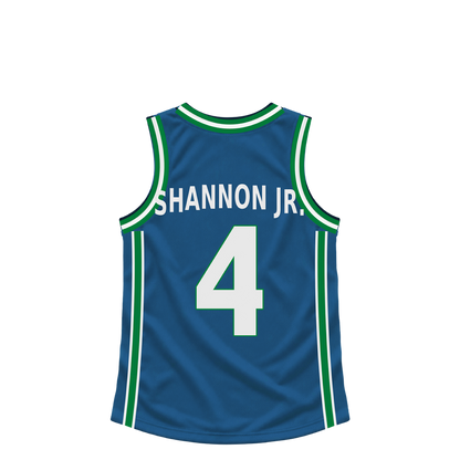 Minnesota Timberwolves jersey keychain — Terrence Shannon Jr. #4. Exact saved player artwork preview.