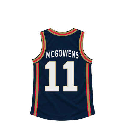 New Orleans Pelicans jersey keychain — Bryce McGowens #11. Exact saved player artwork preview.
