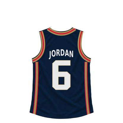 New Orleans Pelicans jersey keychain — DeAndre Jordan #6. Exact saved player artwork preview.