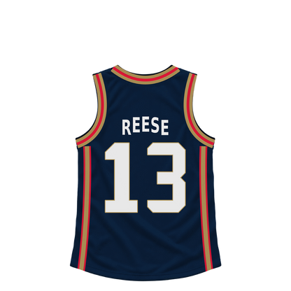 New Orleans Pelicans jersey keychain — Julian Reese #13. Exact saved player artwork preview.