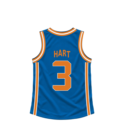 New York Knicks jersey keychain — Josh Hart #3. Exact saved player artwork preview.