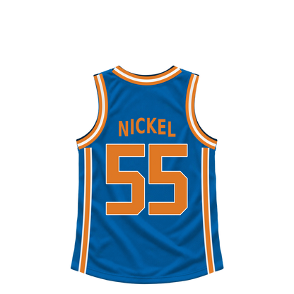 New York Knicks jersey keychain — Tyler Nickel #55. Exact saved player artwork preview.