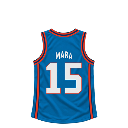 Oklahoma City Thunder jersey keychain — Aday Mara #15. Exact saved player artwork preview.