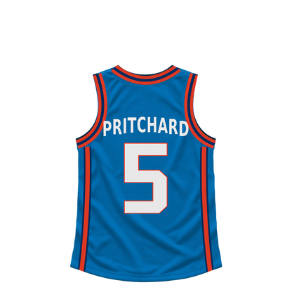 Oklahoma City Thunder jersey keychain — Anthony Pritchard #5 — Earlier design. Exact saved player artwork preview.