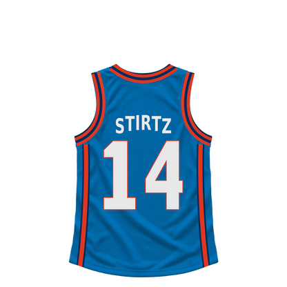 Oklahoma City Thunder jersey keychain — Bennett Stirtz #14. Exact saved player artwork preview.