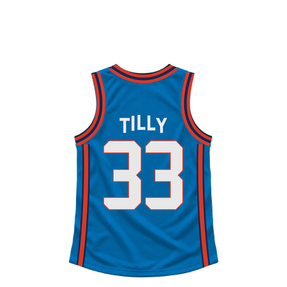 Oklahoma City Thunder jersey keychain — Christoph Tilly #33. Exact saved player artwork preview.