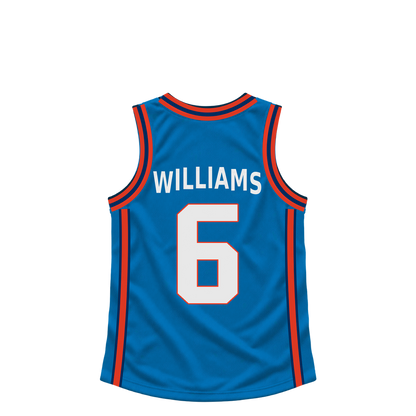 Oklahoma City Thunder jersey keychain — Jaylin Williams #6. Exact saved player artwork preview.