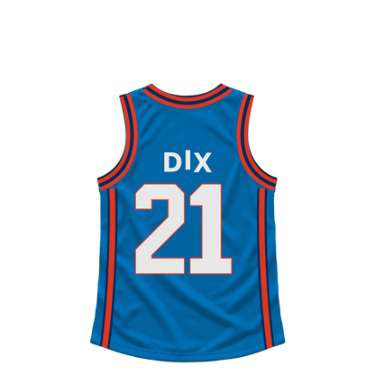 Oklahoma City Thunder jersey keychain — Josh Dix #21. Exact saved player artwork preview.