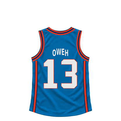 Oklahoma City Thunder jersey keychain — Otega Oweh #13. Exact saved player artwork preview.