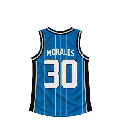 Orlando Magic jersey keychain — Alex Morales #30. Exact saved player artwork preview.