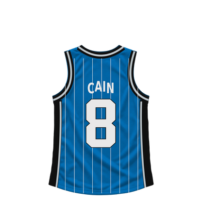Orlando Magic jersey keychain — Jamal Cain #8. Exact saved player artwork preview.