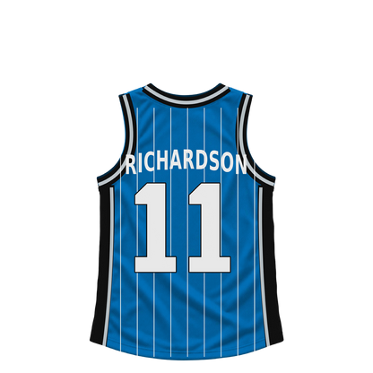 Orlando Magic jersey keychain — Jase Richardson #11. Exact saved player artwork preview.